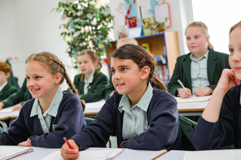 Pupils at St Peter’s Prep learning writing skills