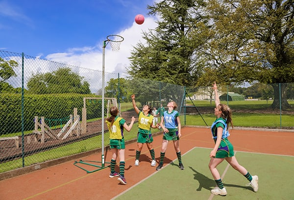 Students playing sports on the Astro at St Peter's