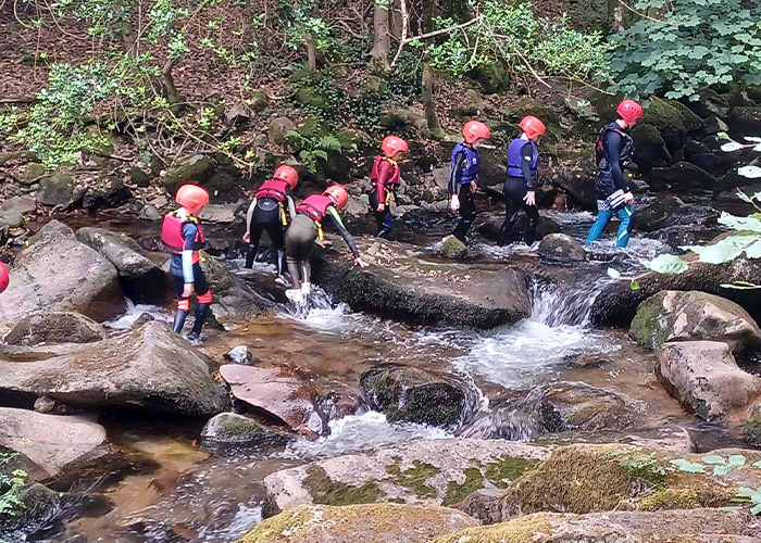 Students enjoying an outdoor activity
