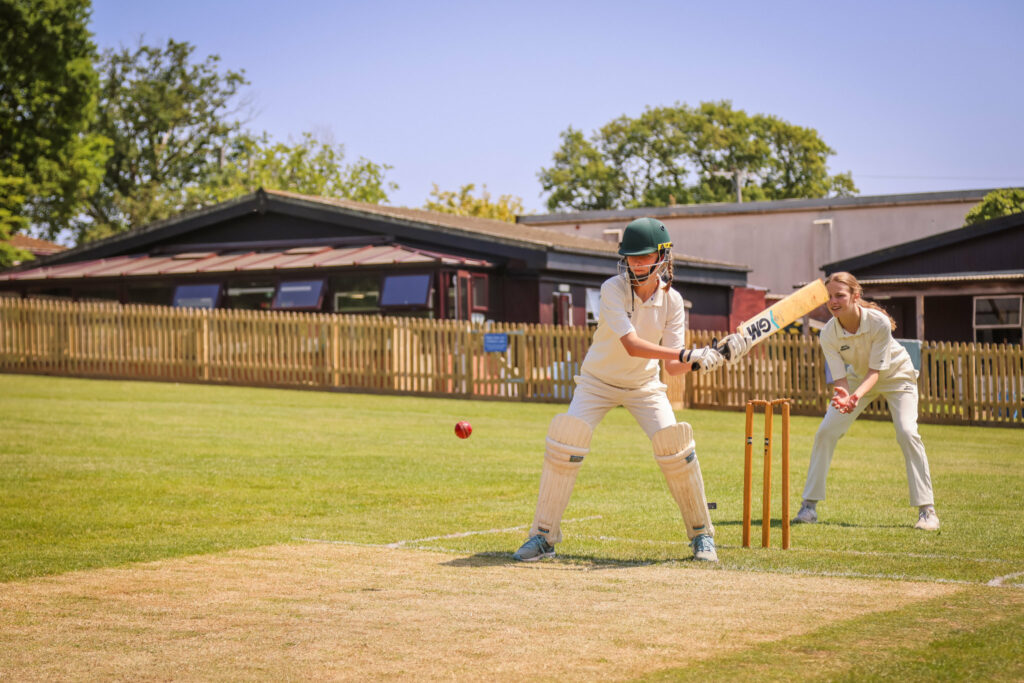 Children playing cricket at St Peter’s Prep