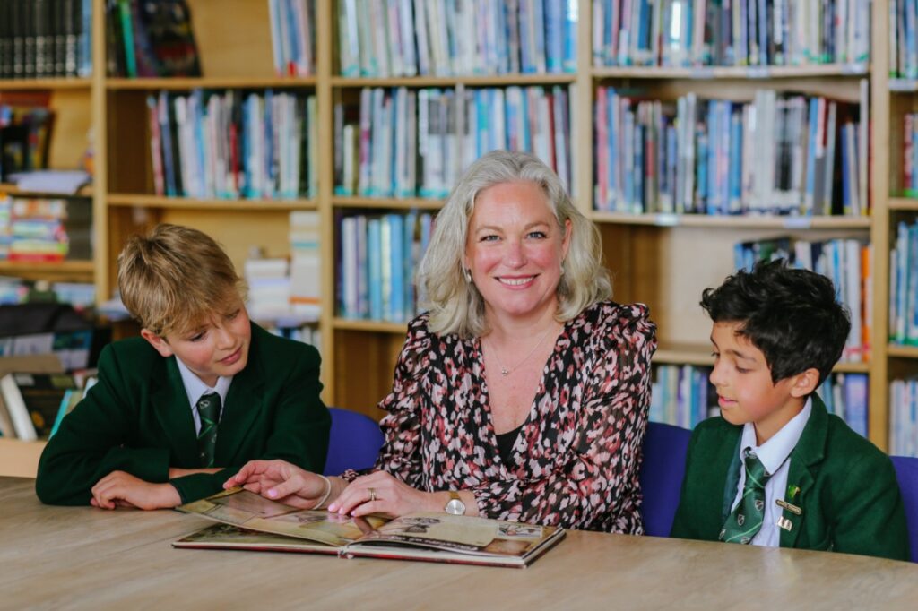 Pupils and teacher at St Peter's Prep