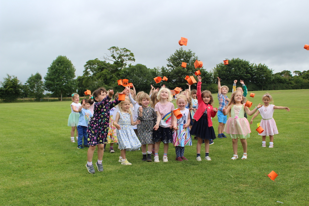 A group of St Peter’s Prep students smiling outside