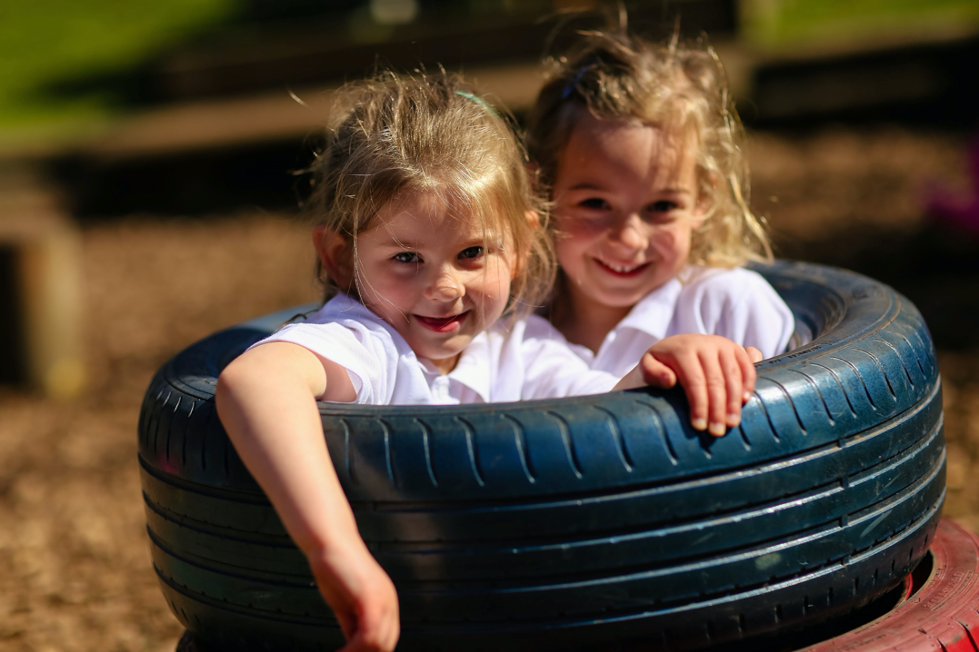 Two young St Peter's Prep school children