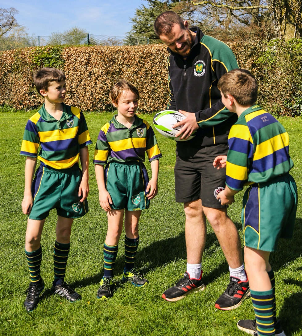 St Peter's Prep school children playing rugby