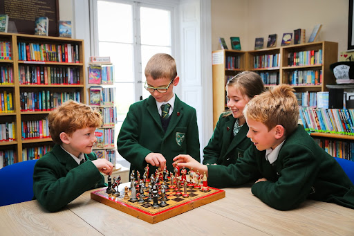 Students playing games