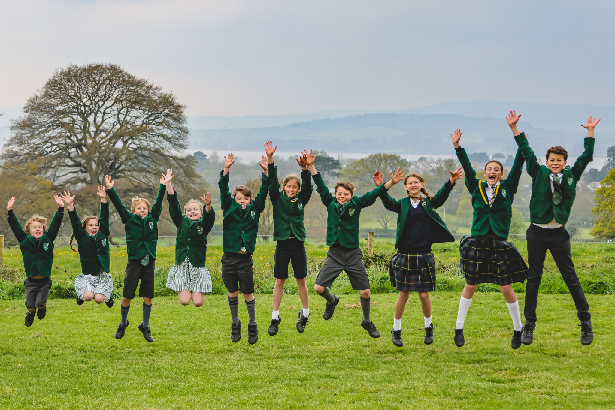 A group of students