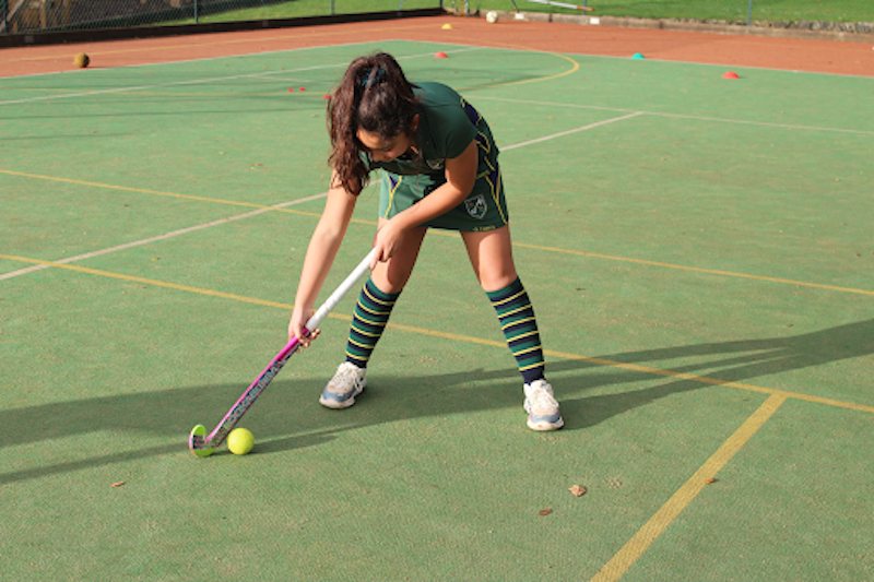 St Peter's Prep student playing hockey