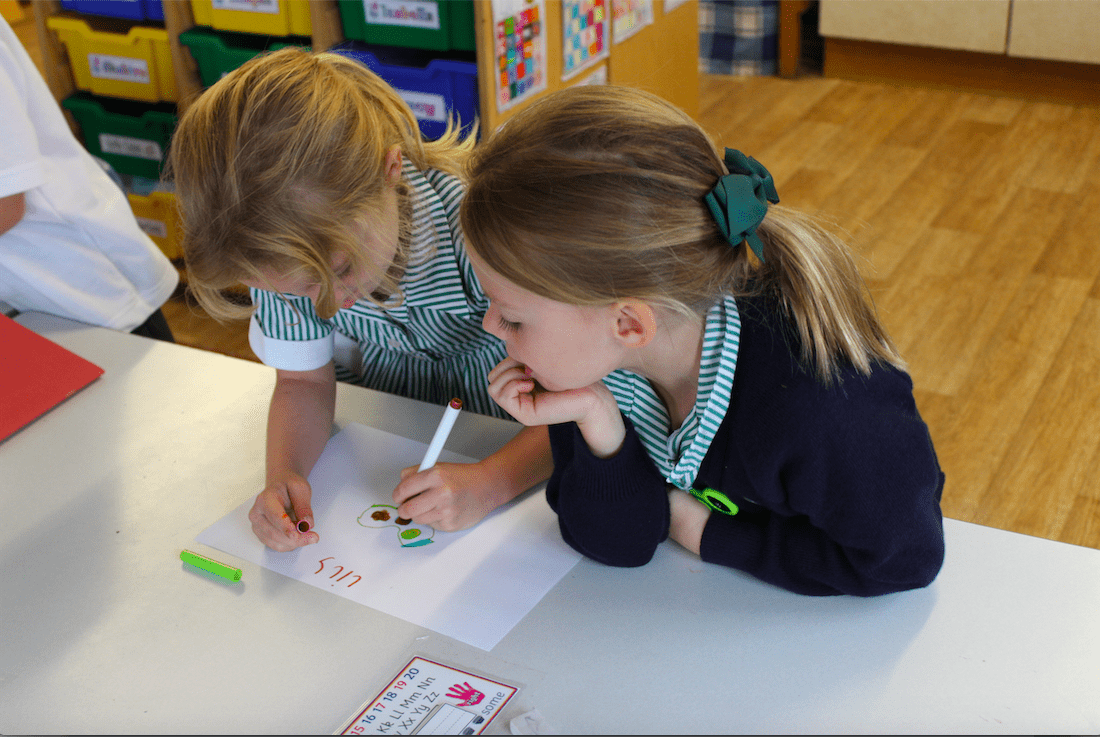 St Peter's Pupils concentrating