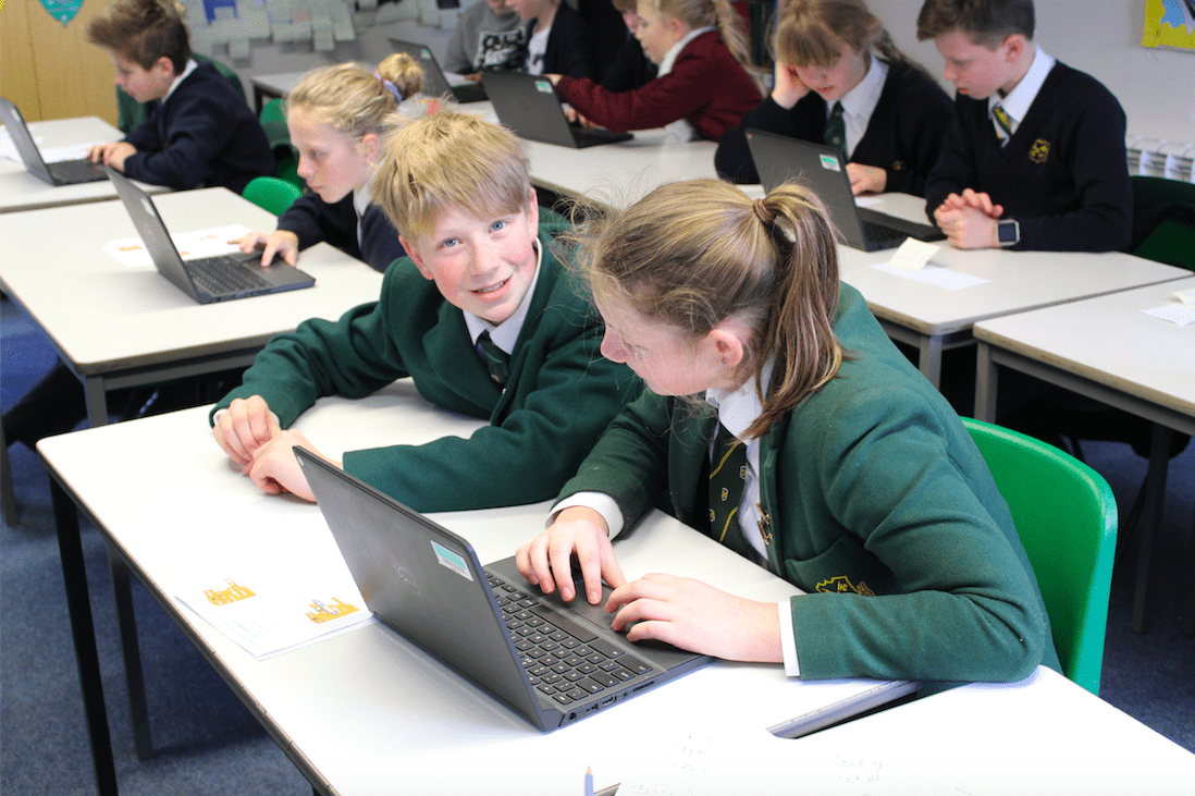 children learning maths in the classroom
