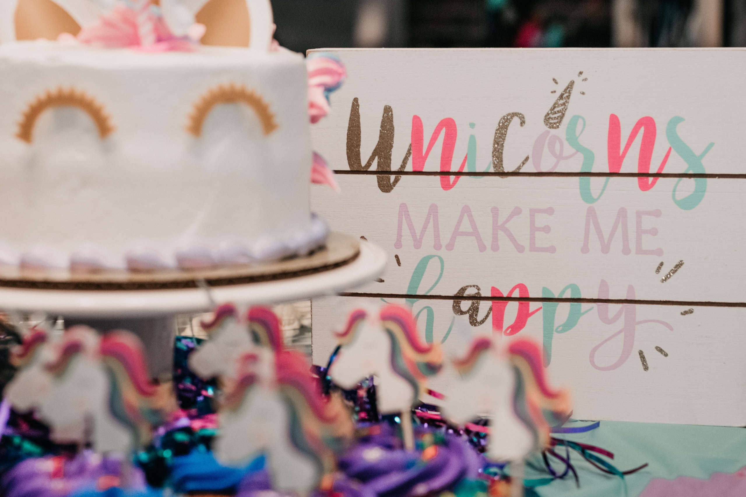 A unicorn birthday cake