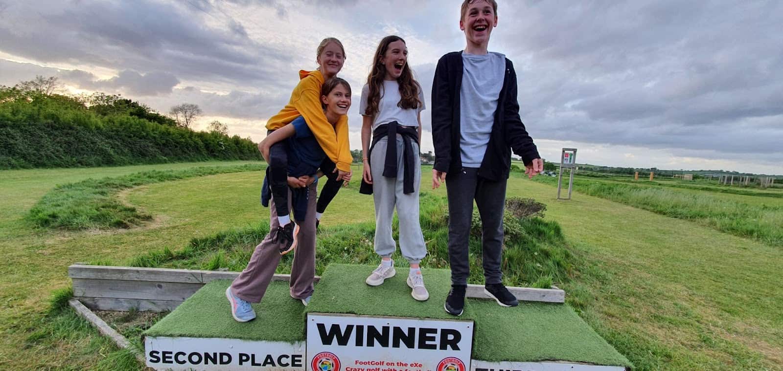 Children trampolining