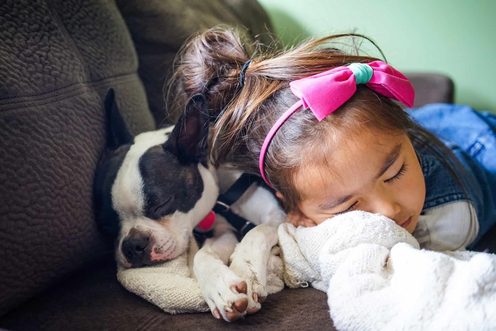 Girl and dog