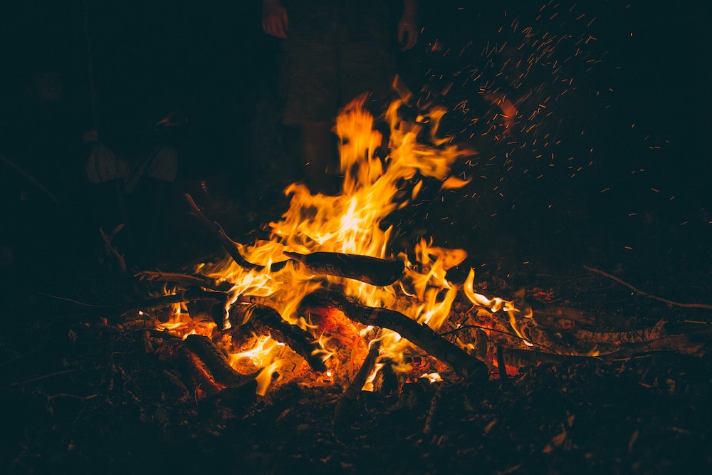 A small bonfire