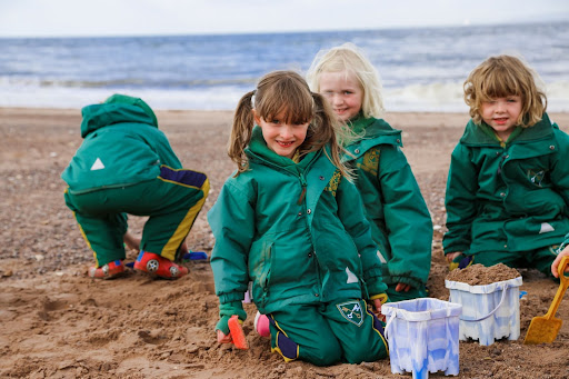 St Peter’s Prep students playing at the beach