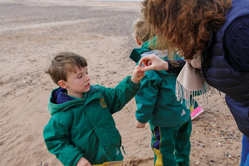 a child on a school trip