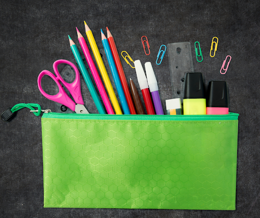 Green pencil case