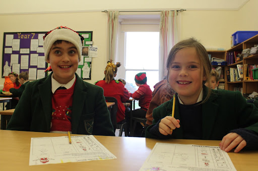 Two children in a class