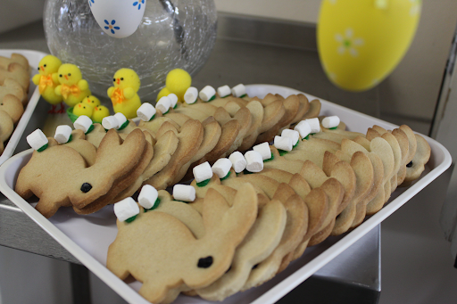 A plate of bunny rabbit biscuits