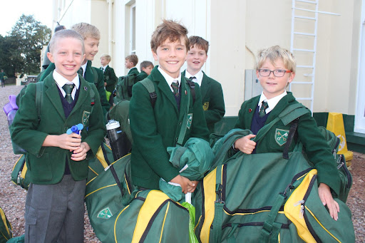 Boys with school bags