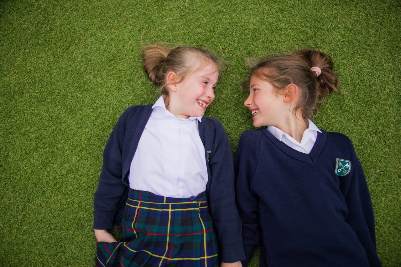 Pupils at St Peter’s Prep enjoying green spaces