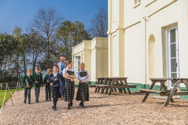 Pupils walking around the grounds at St Peter’s Prep