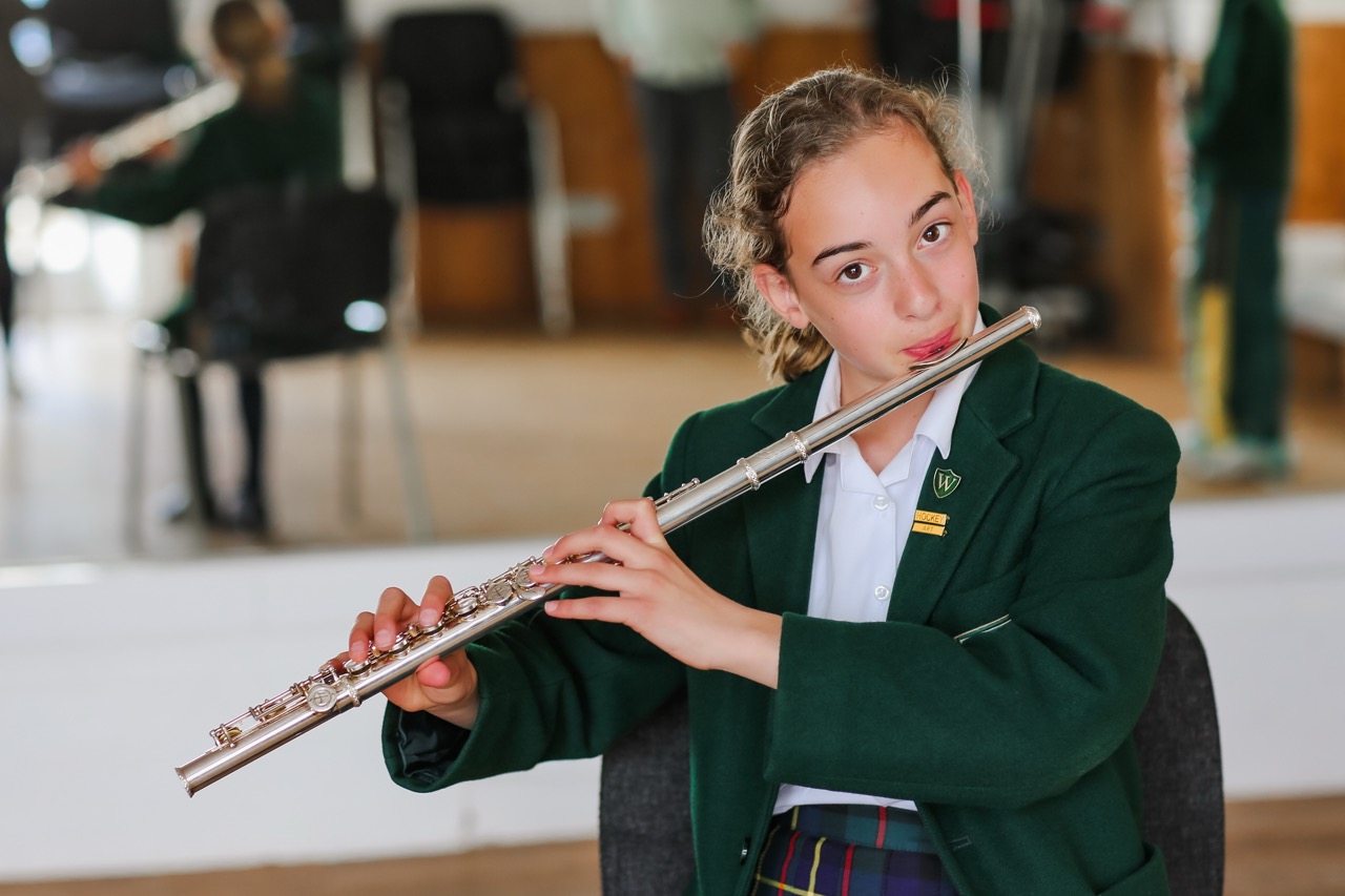 A pupil learning music at St Peter’s Prep
